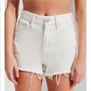 Urban BDG High Rise Distressed White Shorts 26